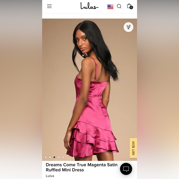 Satin Ruffled Mini Dress - Picture 6 of 6